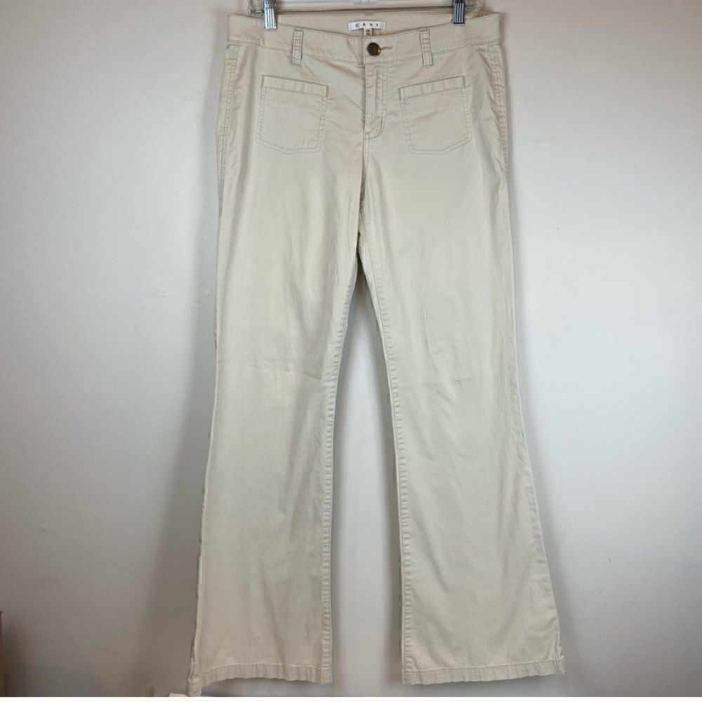 Cabi khaki wide leg pants with 2 front & 2 back pockets- great condition sz 10